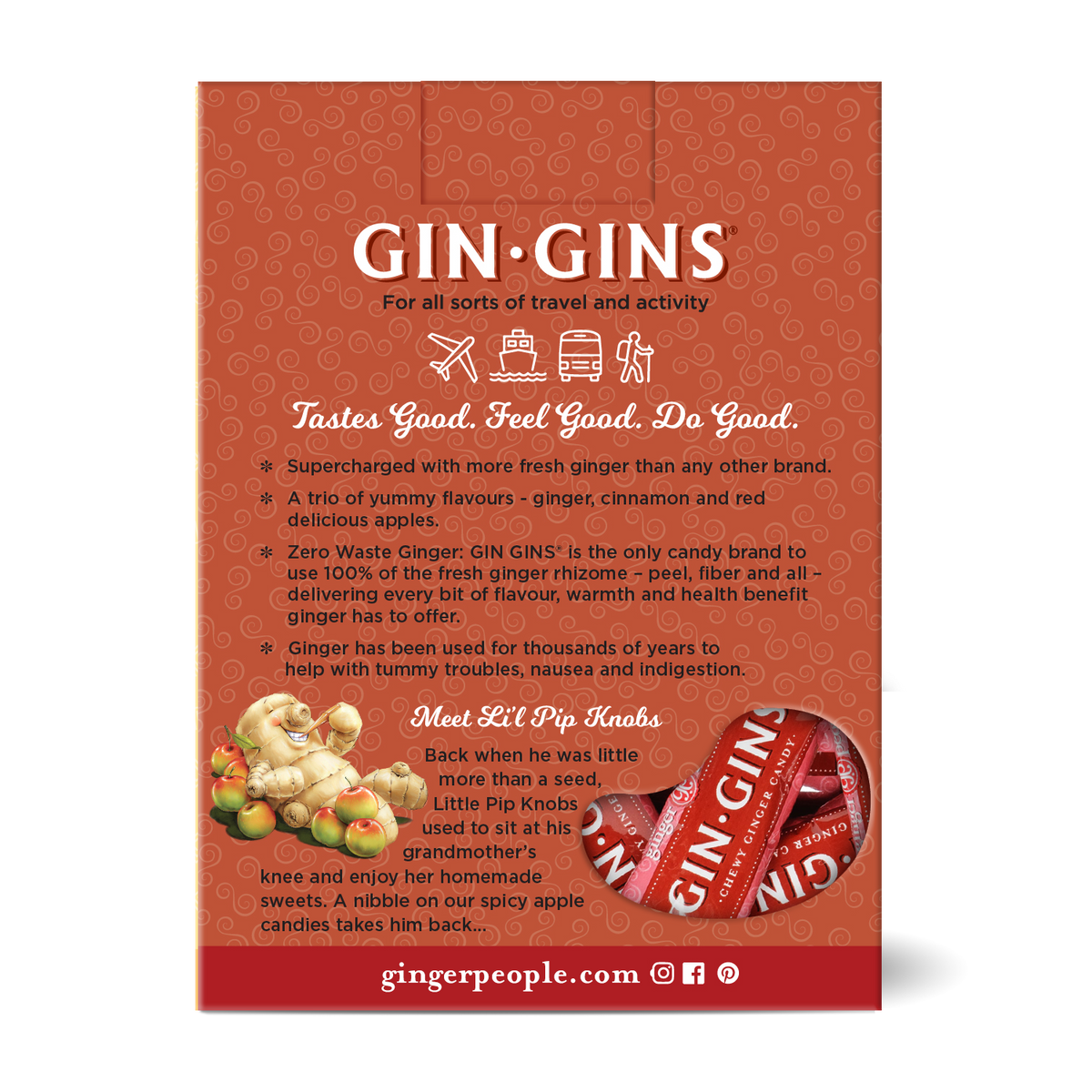 Gin Gins Spicy Apple Ginger Chews 84g