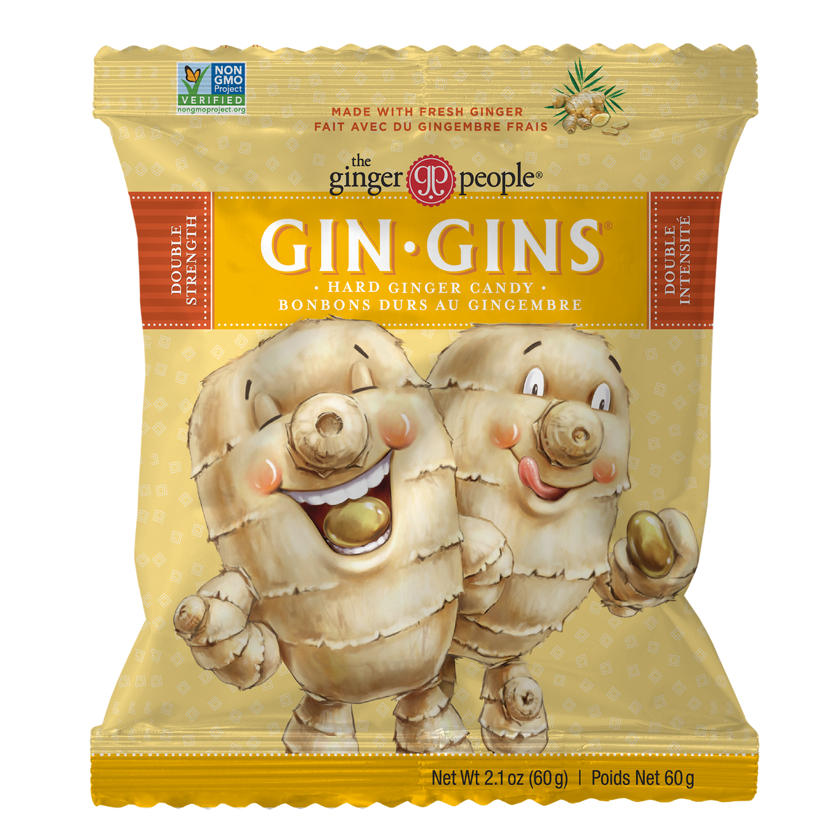 Gin Gins Hard Ginger Candy Double Strength